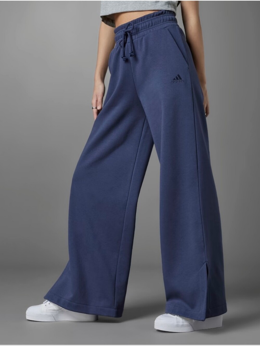Adidas Wide Leg Sweatpant M Slate Blue Athleisure/Loungewear